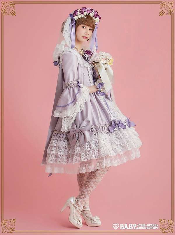 Pearl Bouquet ジャンパースカート&ヘッドドレス サックス Pearl Bouquet ジャンパースカート&ヘッドドレス サックス