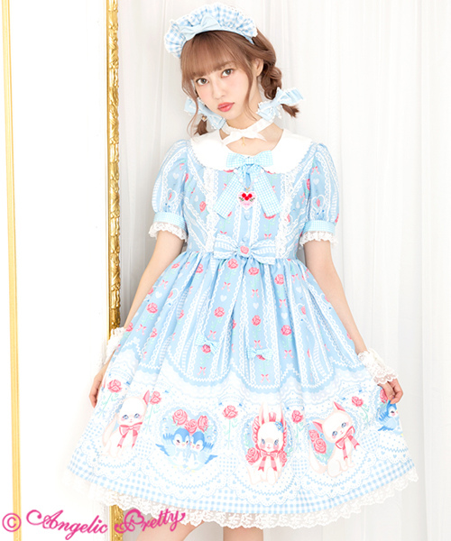 ひざ丈ワンピースAngelic Pretty Be My Valentine ワンピ ロリィタ ...