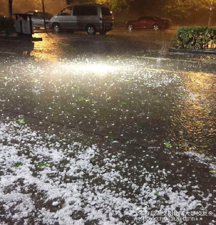 超大冰雹降落地面，行人嚇壞大嘆...怎有這事1