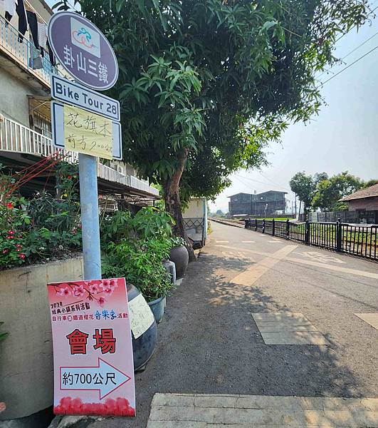 二水鐵道花旗木粉浪漫與火車同框