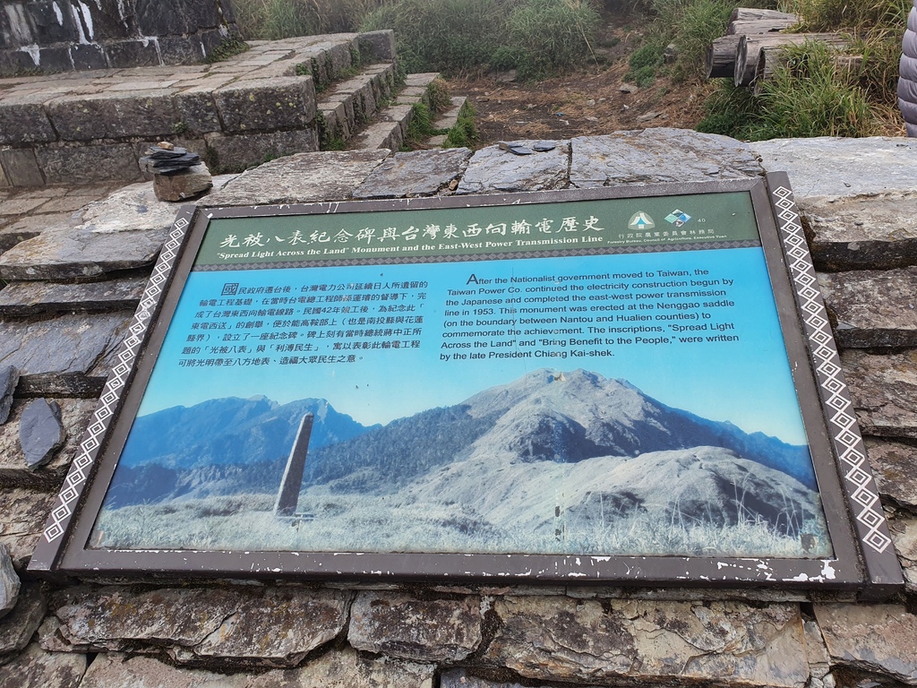 光被八表紀念碑與台灣東西向輸電歷史