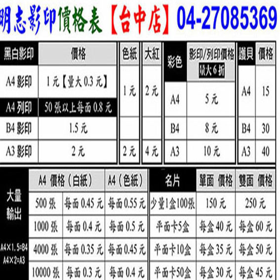 逢甲大學僑光科大影印店 台中逢甲27085369 員林員東8372736 明志影印印刷裝訂公司 痞客邦