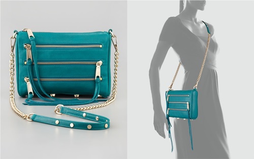 Rebecca Minkoff Mini 5 Zip Clutch (Azure) 蔚藍色淡金鍊(小).jpg