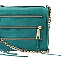 Rebecca Minkoff Mini 5 Zip Clutch 蔚藍色淡金鍊(小).jpg