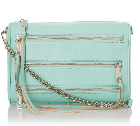 Rebecca Minkoff 5 Zip MAC Clutch 薄荷綠銀鍊(中款).png