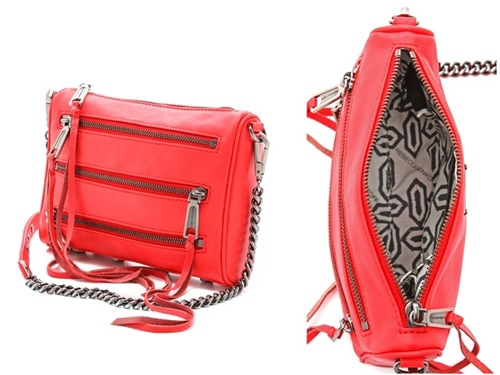 經典限量款Rebecca Minkoff 5 Zip MAC Clutch 紅色特殊黑鍊(中款)3.jpg