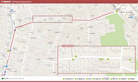 map-谷中銀座 map-谷中銀座