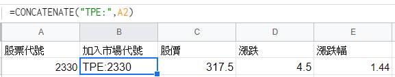 concatenate函數