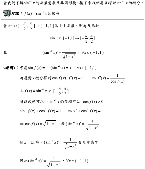 微積分2 5 反函數與反三角函數的微分 斯達奈異度空間 張耀英數理教室 痞客邦