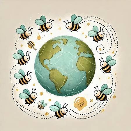 你知道嗎？每公斤蜂蜜，繞地球兩圈半！