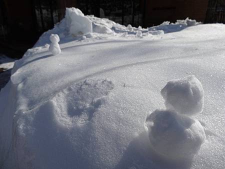 風堆成的小雪人