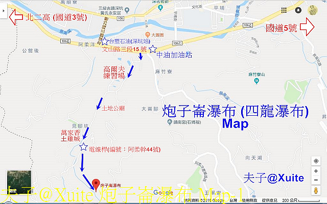 炮子崙瀑布 Map-1.jpg - 炮子崙瀑布 (四龍瀑布) 20181002 