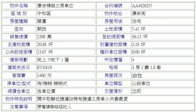 景安精緻三房美廈-表