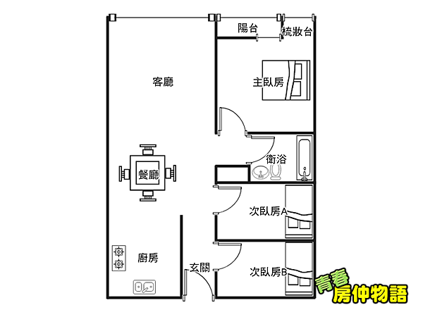 三普安和景觀三房車位格局圖 .png