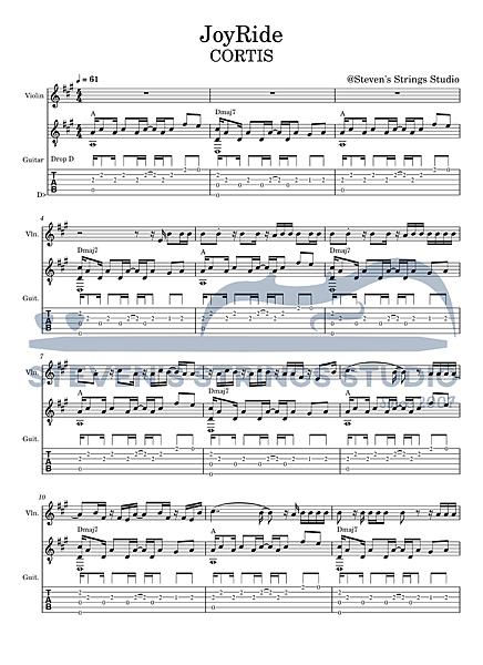 [小提琴譜 吉他譜]JoyRide - CORTIS 코