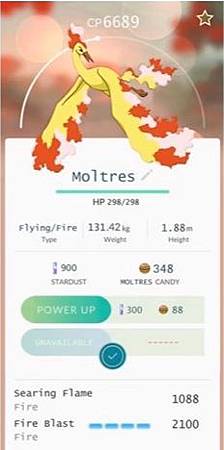 Pokemon Go,寶可夢,神奇寶貝,鳳凰,CP數值 Pokemon Go,寶可夢,神奇寶貝,鳳凰,CP數值