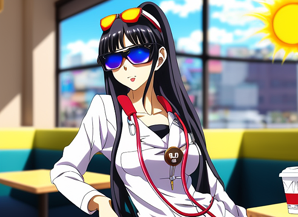 anime-style-aespa-karina-in-a-coffee-shopaespa-karina-is-a-girl-nurse-with-long-hair-black-hair--.png