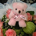 浪漫的粉紅色小熊