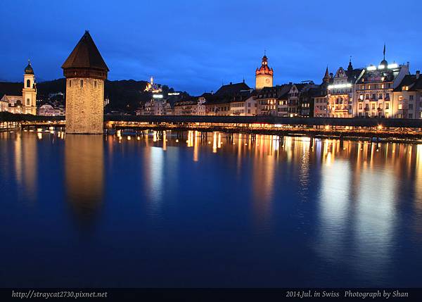 瑞士-琉森Luzern,卡貝爾橋,曾是歐洲最古老的人形木橋
