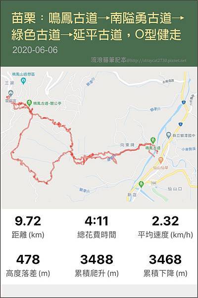 苗栗健行-鳴鳳古道02健行路線：獅潭義民廟>鳴鳳古道>雲洞宮>南隘勇古道>綠色古道>延平古道>獅潭義民廟，O型路線健走