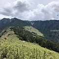 雪山東峰35-遠方大片青草地有個白點，就是三六九山莊