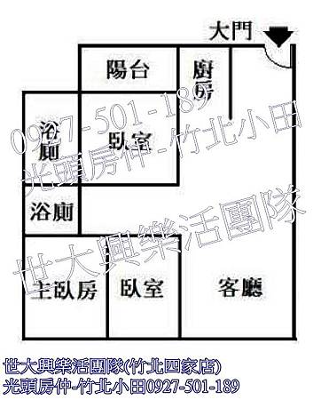 36椰林MIDO3房露台戶-格局圖