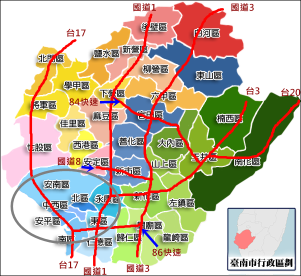 台南區域圖