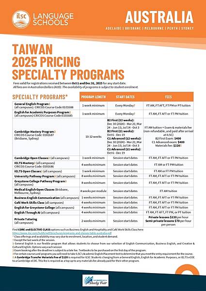 ILSC 國際語言學校：多元課程，另有證書課程專案
