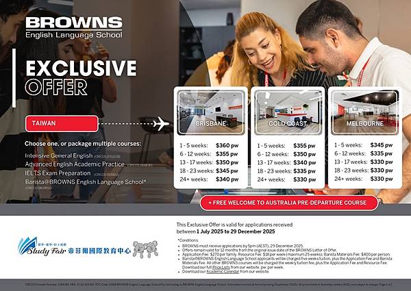 Browns 布朗斯英語學校：南半球最佳語言學校