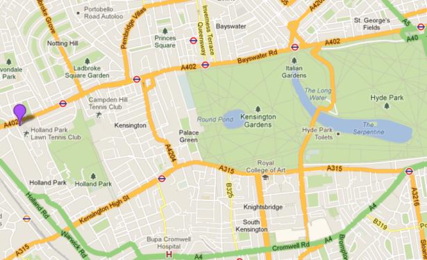 Holland Park Garden Map