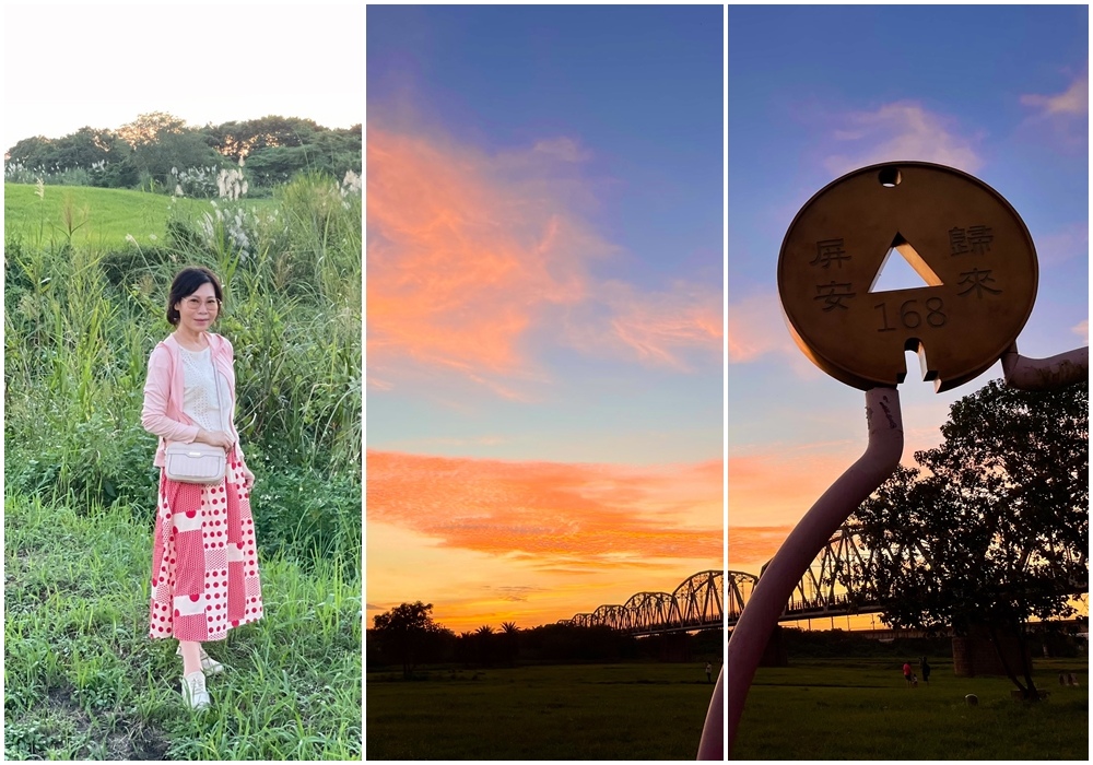 下淡水溪鐵橋,高屏舊鐵橋,國定古蹟,夕陽美景,甜根子,日治時期,鐵橋拍攝,屏東,夕陽,下淡水溪鐵橋生態園區,甜根子草,河濱公