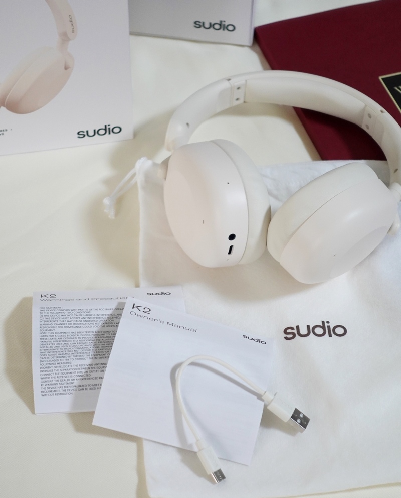 [開箱]Sudio K2耳罩式藍芽耳機｜混合式主動降噪｜長效