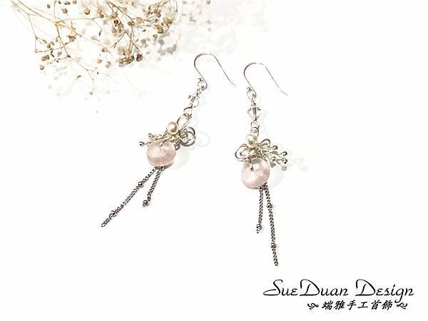 2025.6 耳環I- 粉晶小流蘇
