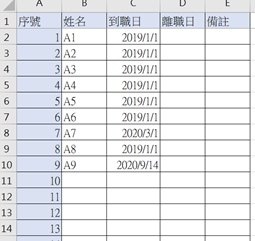 EXCEL休假統計計算2