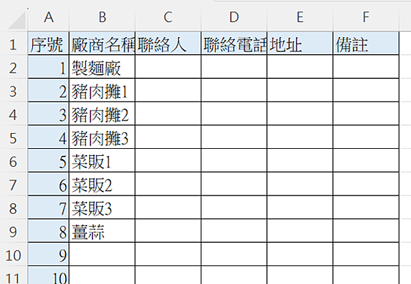 EXCEL食品銷售進銷存