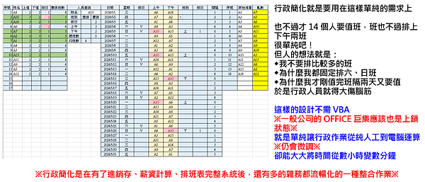 EXCEL值班排班表2