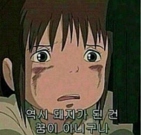 돼지가 된건 꿈이 아니구나.PNG