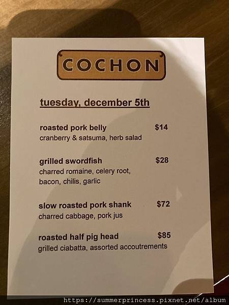 紐澳良必吃 - Cochon Restaurant 小豬餐廳