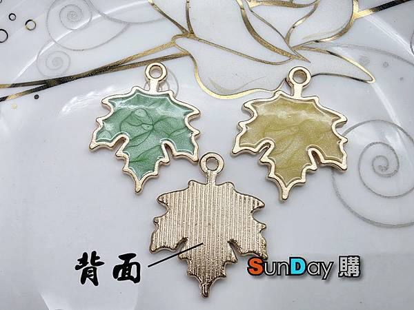 [飾件]飾品DIY材料 E0006合金滴油楓葉飾件 掛件