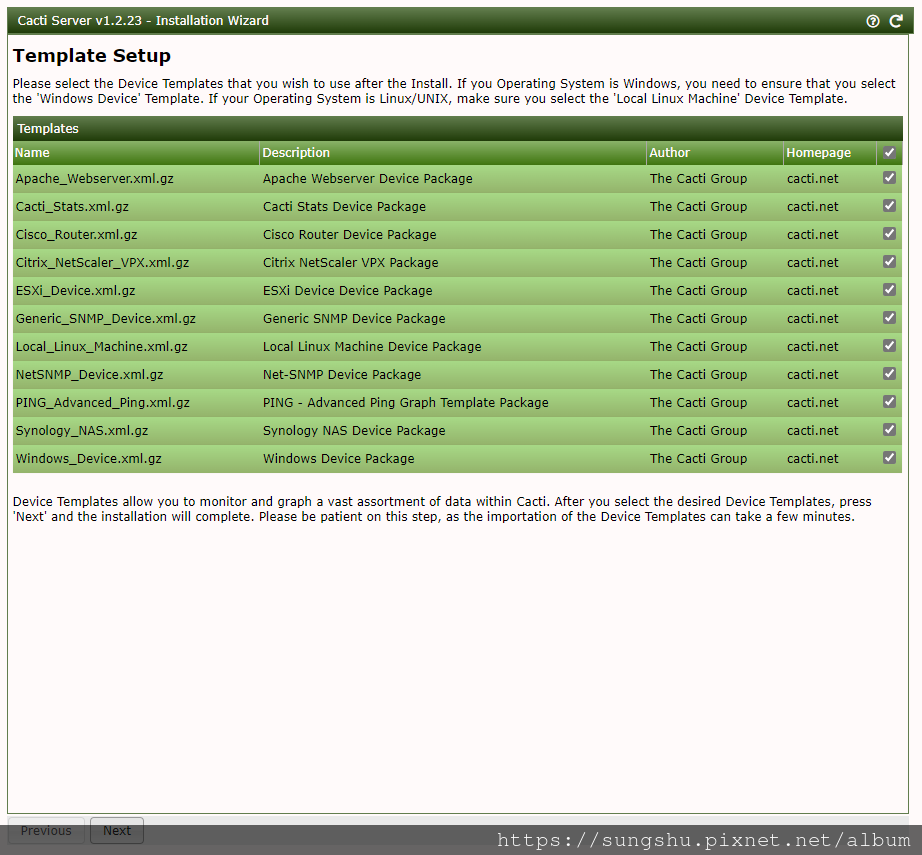 [Centos]Install Cacti 1.2.23 o