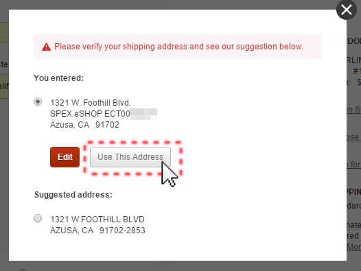 Nordstrom購物教學--結帳CHECKOUT_Shipping Address_再次確認地址