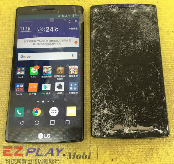 LG G4摔車遭輾奇跡生還