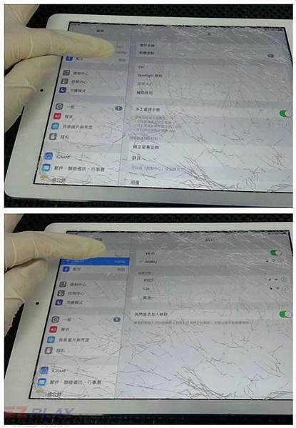 戴著手套玩i pad