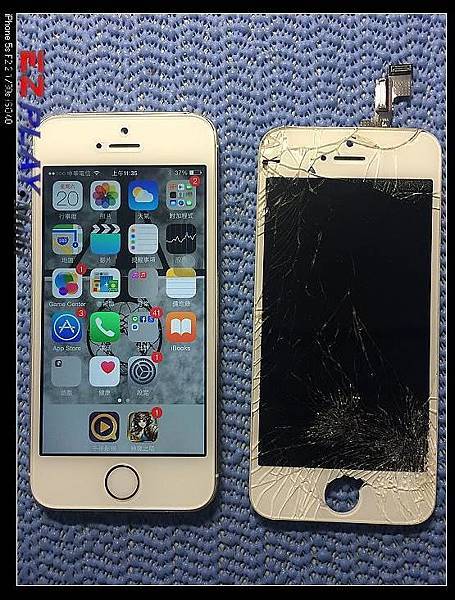 iPhone 5s螢幕破裂的碎碎碎