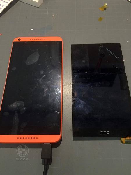 HTC816顏面破裂