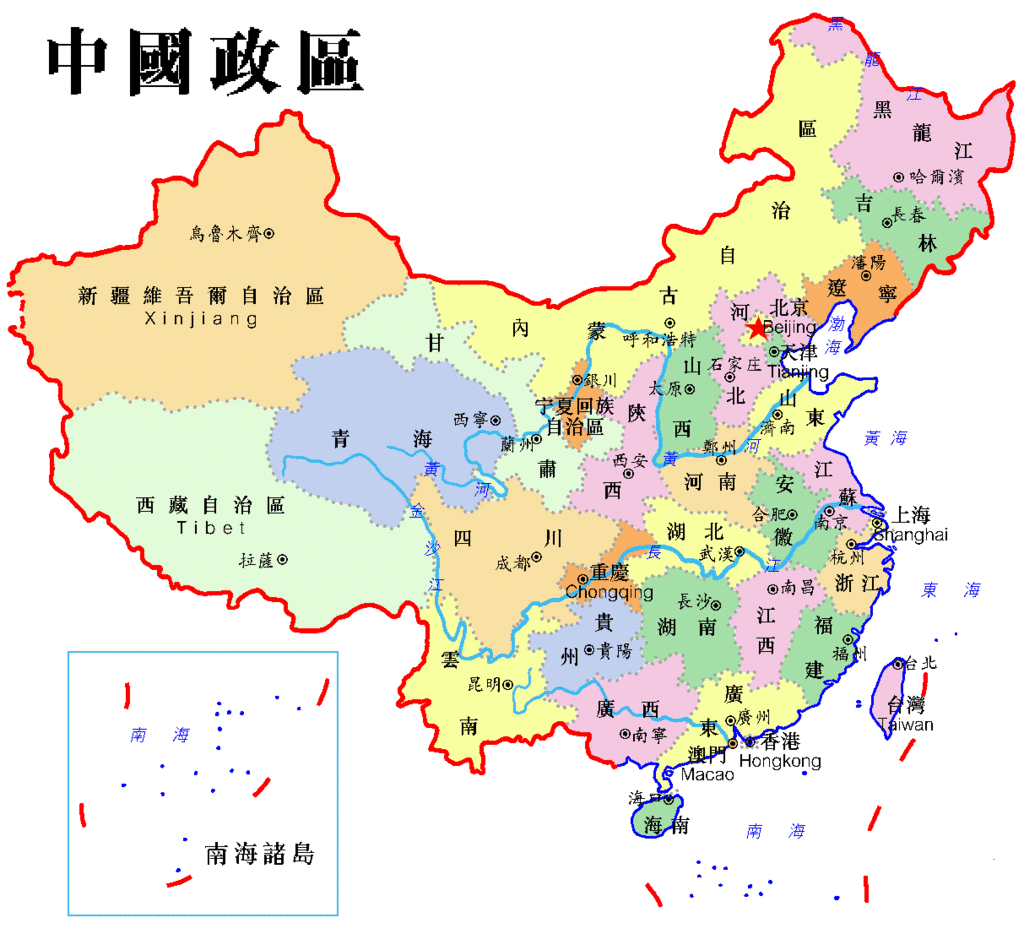 中國各省及河流分佈圖.gif