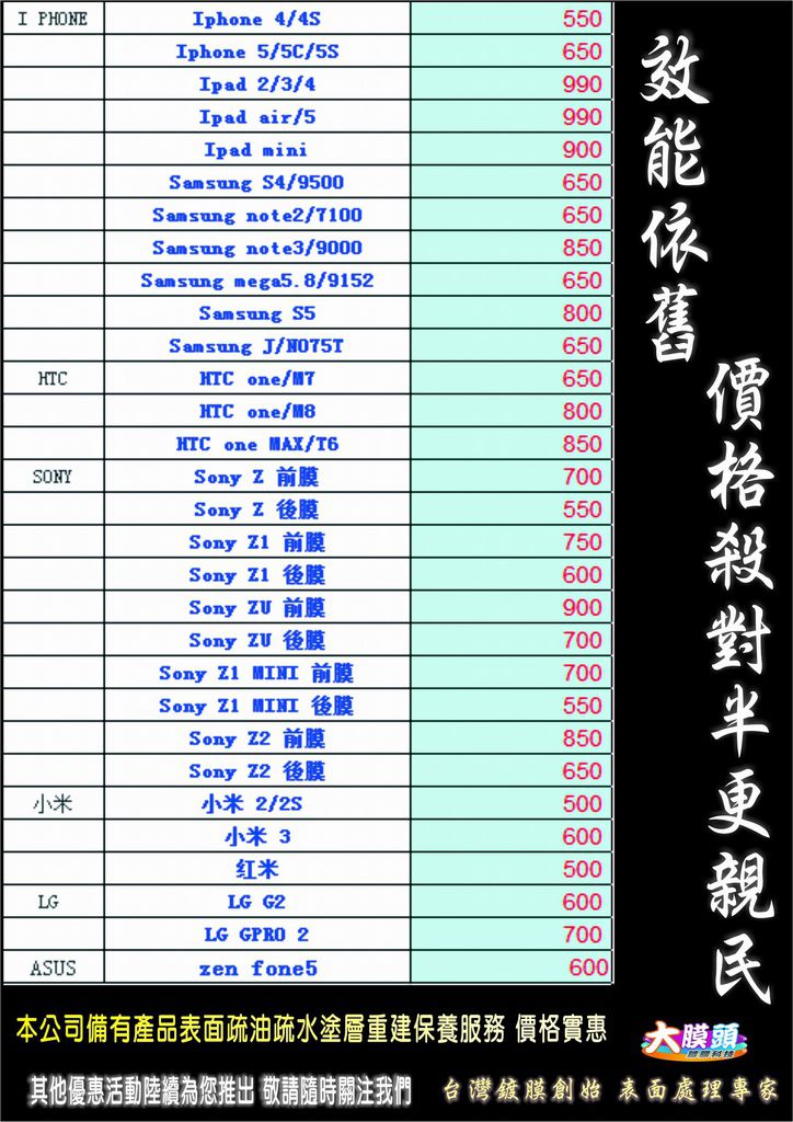 2014年6月鐵布衫最新售價