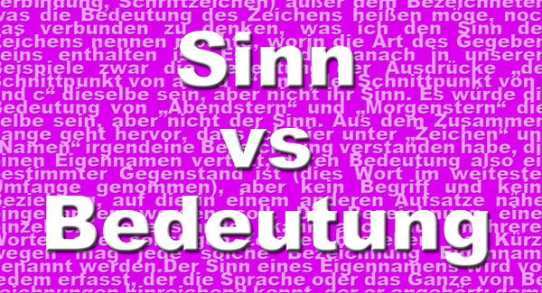 Sinn vs Bedeutung