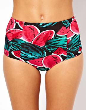 American Apparel Watermelon Tricot High Waist Bikini Brief