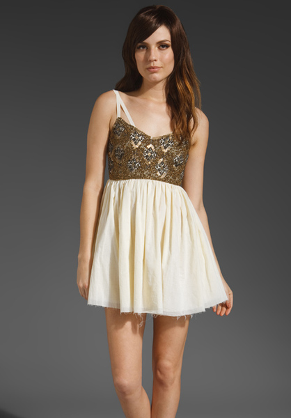 One Teaspoon Gold Rush Mini Dress